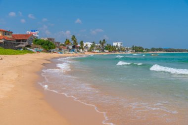 Trincomalee, Sri Lanka 'daki Hollanda körfezi plajı.