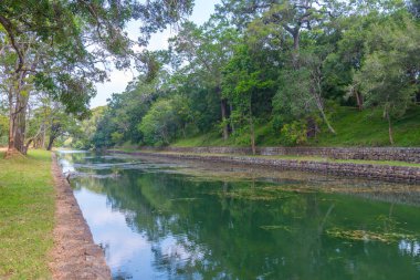 Sri Lanka 'daki Sigirya kaya kalesini çevreleyen hendek.