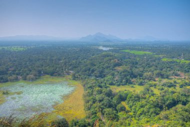 Sigiriya, Sri Lanka yakınlarındaki hava manzarası.