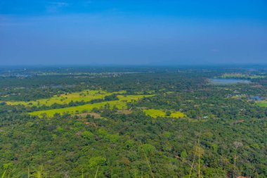 Sigiriya, Sri Lanka yakınlarındaki hava manzarası.