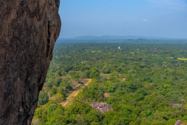 Sri Lanka 'daki Sigirya bahçelerinin havadan görünüşü.