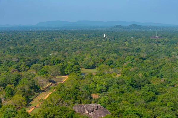 Вид Воздуха Сады Сигирии Шри Ланке — стоковое фото