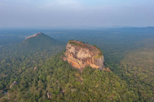 Stock image Sunset aerial view of Sigiriya rock fortress in Sri Lanka.