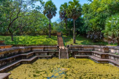 Polonnaruwa, Sri Lanka 'daki kraliyet sarayında havuz..