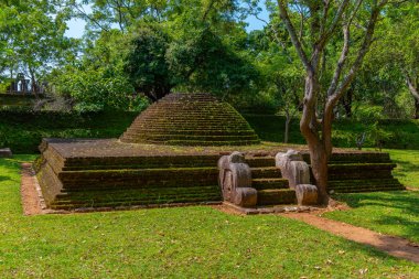 Sri Lanka 'daki Polonnaruwa harabelerinde bir cenaze töreni..