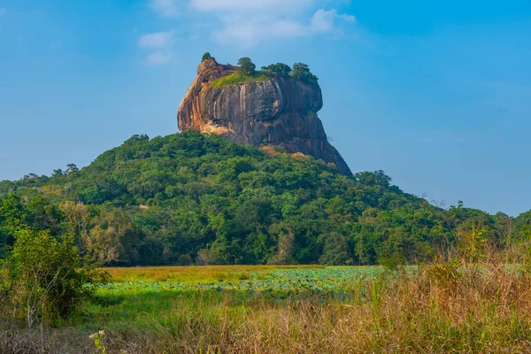 Sri Lanka Ufkunun Üzerinde Sigirya Kaya Kalesi Inşa Edildi — Stok fotoğraf
