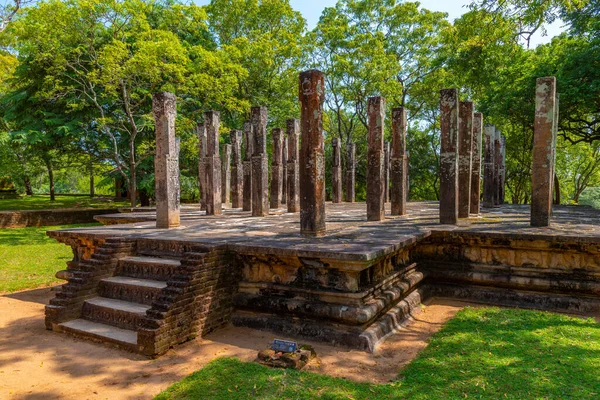 Hevisi Mandapaya Bij Ruïnes Van Polonnaruwa Sri Lanka — Stockfoto