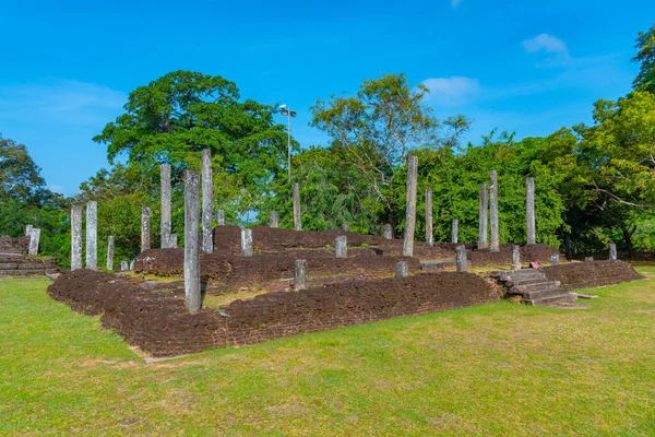 stock image Recumbent image house at the quadrangle of Polonnaruwa ruins, Sri Lanka.