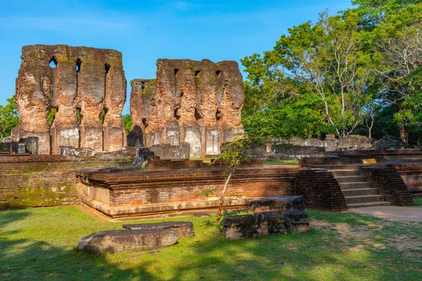 Királyi Palota Romjai Polonnaruwában Srí Lankán — Stock Fotó