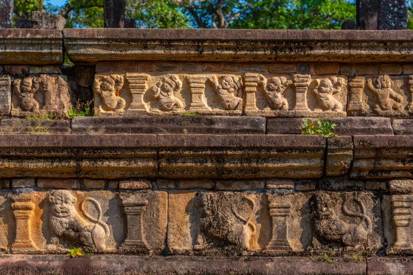 Schnitzereien Königspalast Polonnaruwa Sri Lanka — Stockfoto