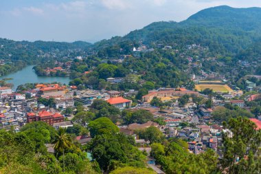 Havadan görünümü Kandy, Sri Lanka.