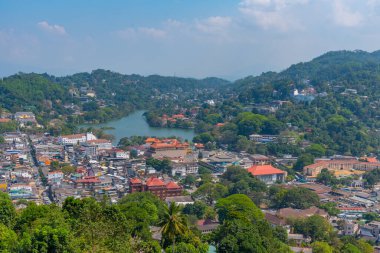Havadan görünümü Kandy, Sri Lanka.