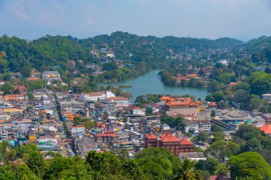 Havadan görünümü Kandy, Sri Lanka.