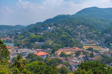 Havadan görünümü Kandy, Sri Lanka.