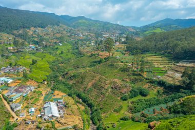 Sri Lanka 'daki Panorama manzaralı Mackwood çay evi.
