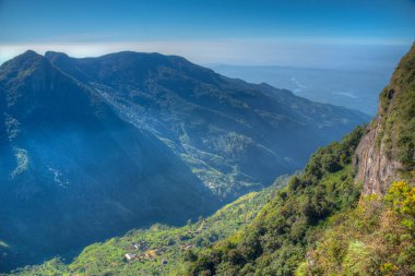 Sri Lanka 'daki Horton Plains Ulusal Parkı' nda dünyanın sonu..