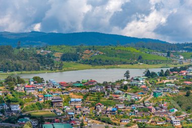 Nuwara Eliya 'nın Sri Lanka' daki manzarası.