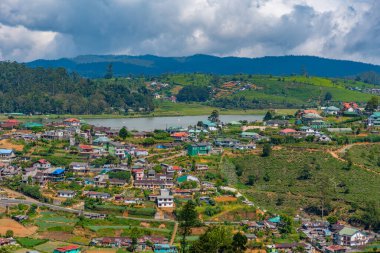 Nuwara Eliya 'nın Sri Lanka' daki manzarası.