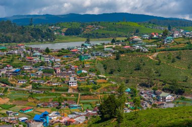 Nuwara Eliya 'nın Sri Lanka' daki manzarası.
