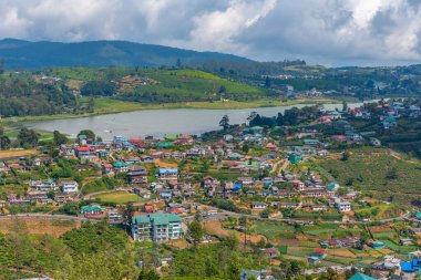 Nuwara Eliya 'nın Sri Lanka' daki manzarası.