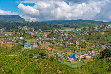 Nuwara Eliya 'nın Sri Lanka' daki manzarası.