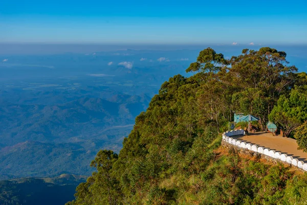 Luftaufnahme Von Liptons Sitzplatz Und Angrenzenden Teeplantagen Sri Lanka — Stockfoto