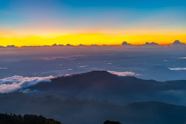 Sunrise Sri Lankan Highlands Viewed Lipton Seat Viewpoint — Stock Photo, Image