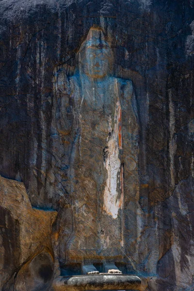 Statue Buddha Scolpite Nella Pietra Nel Sito Antico Buduruwagala Nello — Foto Stock