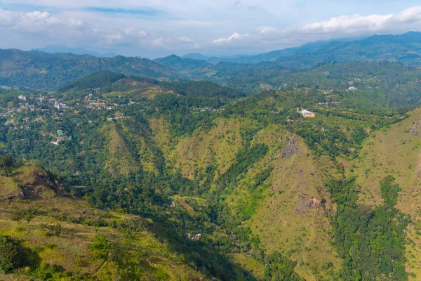 Vista Panorámica Las Tierras Altas Sri Lanka Desde Roca Ella — Foto de Stock