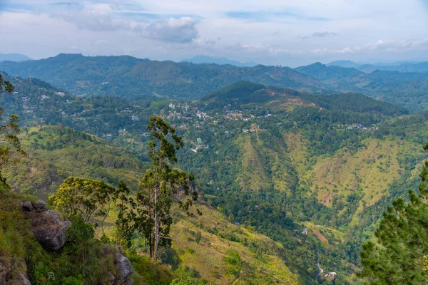 Vista Panorámica Las Tierras Altas Sri Lanka Desde Roca Ella —  Fotos de Stock
