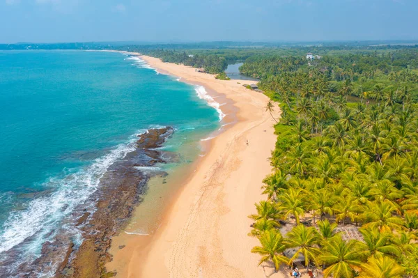 Αεροφωτογραφία Της Παραλίας Marakolliya Στη Σρι Λάνκα — Φωτογραφία Αρχείου