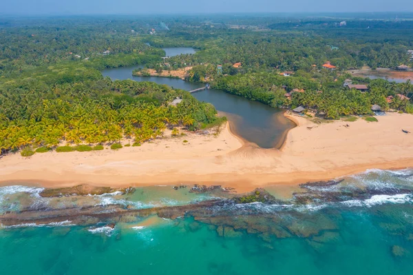 Sri Lanka Daki Marakolliya Plajının Havadan Görünüşü — Stok fotoğraf