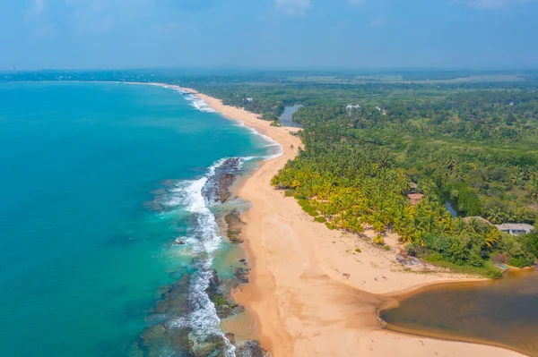Vista Aérea Playa Marakolliya Sri Lanka —  Fotos de Stock