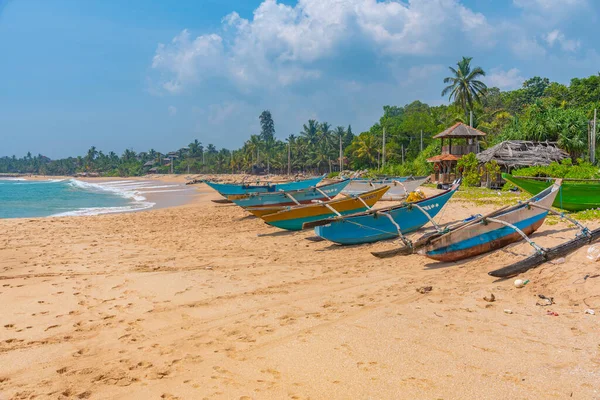 Marakolliya sahilinde balıkçı tekneleri, Sri Lanka.