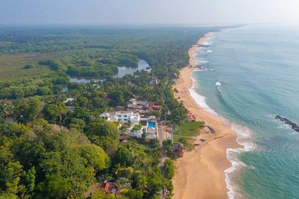 Αεροφωτογραφία Της Παραλίας Medaketyia Στη Σρι Λάνκα — Φωτογραφία Αρχείου