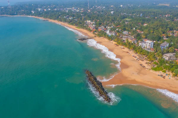 Flygfoto Över Medaketyia Stranden Sri Lanka — Stockfoto