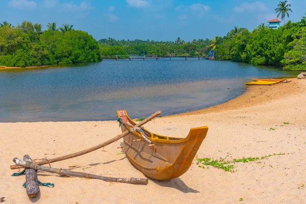 Bateaux Pêche Plage Marakolliya Sri Lanka — Photo