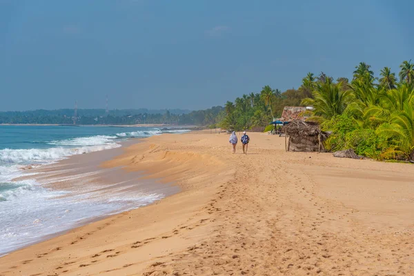 stock image Sunny day at Marakolliya beach at Sri Lanka.