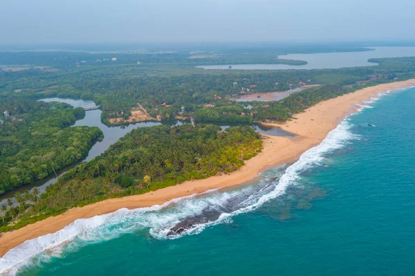 Повітряний Вид Пляж Мараколлія Шрі Ланці — стокове фото