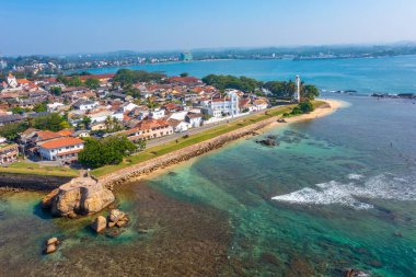 Galle 'nin havadan görünüşü, Sri Lanka' da bir kasaba..