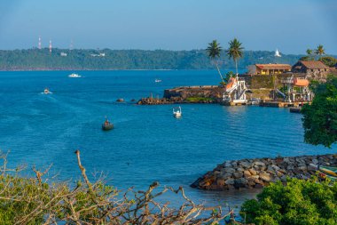 Galle, Sri Lanka 'da küçük bir liman görüntüsü.