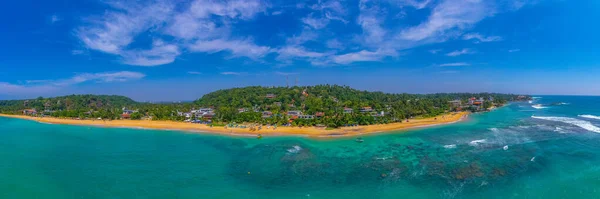 Luchtfoto Van Unawatuna Strand Bij Sri Lanka — Stockfoto