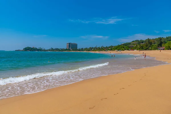 stock image Unawatuna beach at Sri Lanka during a sunny day.