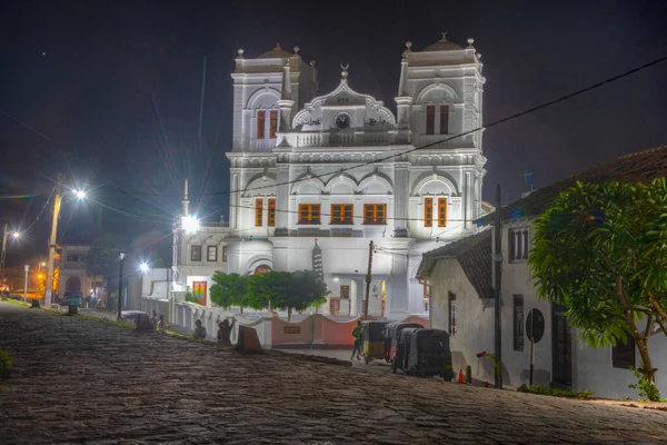 Νυχτερινή Θέα Του Τζαμιού Meeran Στο Galle Σρι Λάνκα — Φωτογραφία Αρχείου