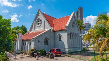 Colombo, Sri Lanka 'daki Tarçın Bahçeleri Baptist Kilisesi manzarası.