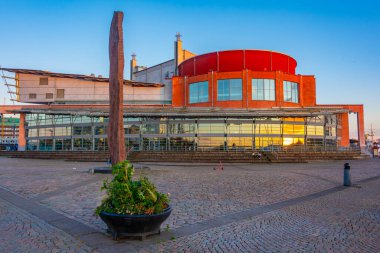 İsveç 'teki goteborg opera binasının manzarası.