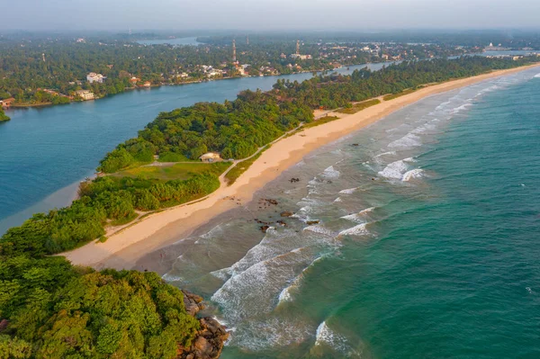 Bentota Sahili Sri Lanka Adasının Havadan Görünüşü — Stok fotoğraf