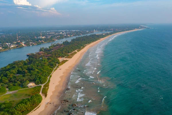 Bentota Sahili Sri Lanka Adasının Havadan Görünüşü — Stok fotoğraf