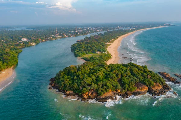 Aerial View Bentota Beach Secret Island Sri Lanka — Stock Photo, Image