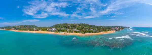 Plaża Unawatuna Sri Lance Słoneczny Dzień — Zdjęcie stockowe